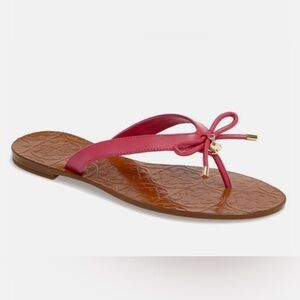 Kate Spade Barbie Pink Mystic Bow Flip Flop Sandals EUC, Size 8M